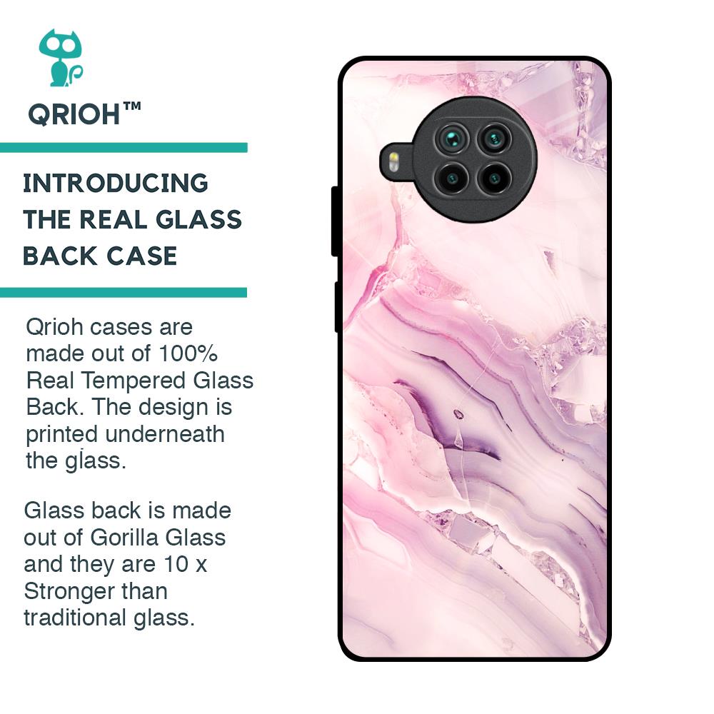 Diamond Pink Gradient Glass Case For Mi 10i 5G