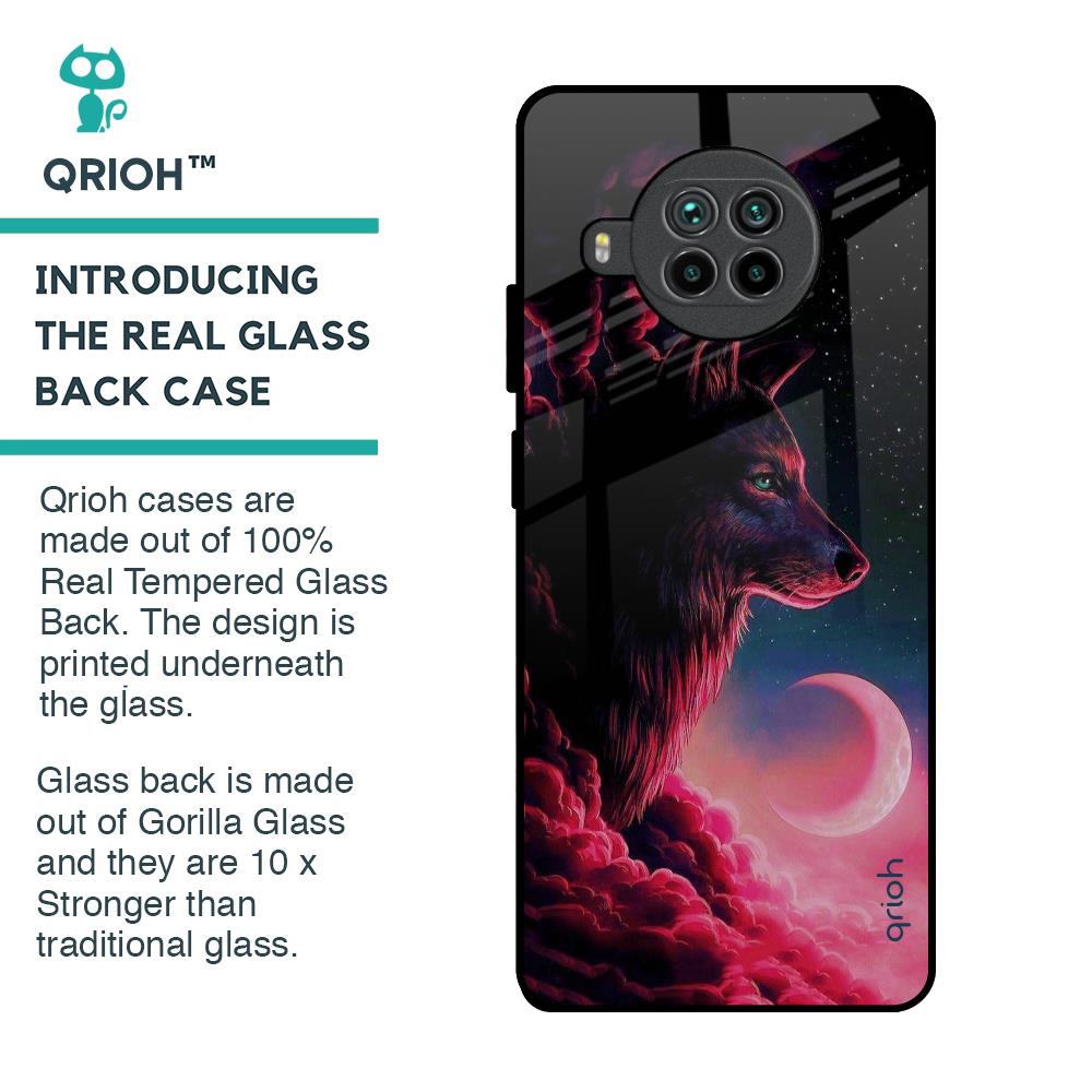 Moon Wolf Glass Case for Mi 10i 5G