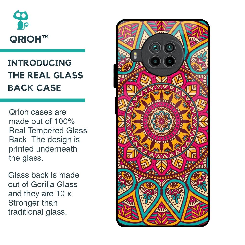 Elegant Mandala Glass Case for Mi 10i 5G