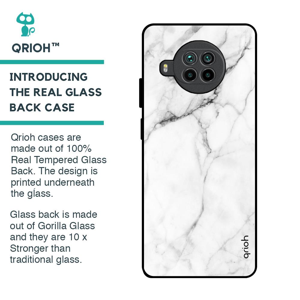 Modern White Marble Glass Case for Mi 10i 5G
