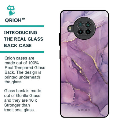 Purple Gold Marble Glass Case for Mi 10i 5G
