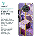 Purple Rhombus Marble Glass Case for Mi 10i 5G