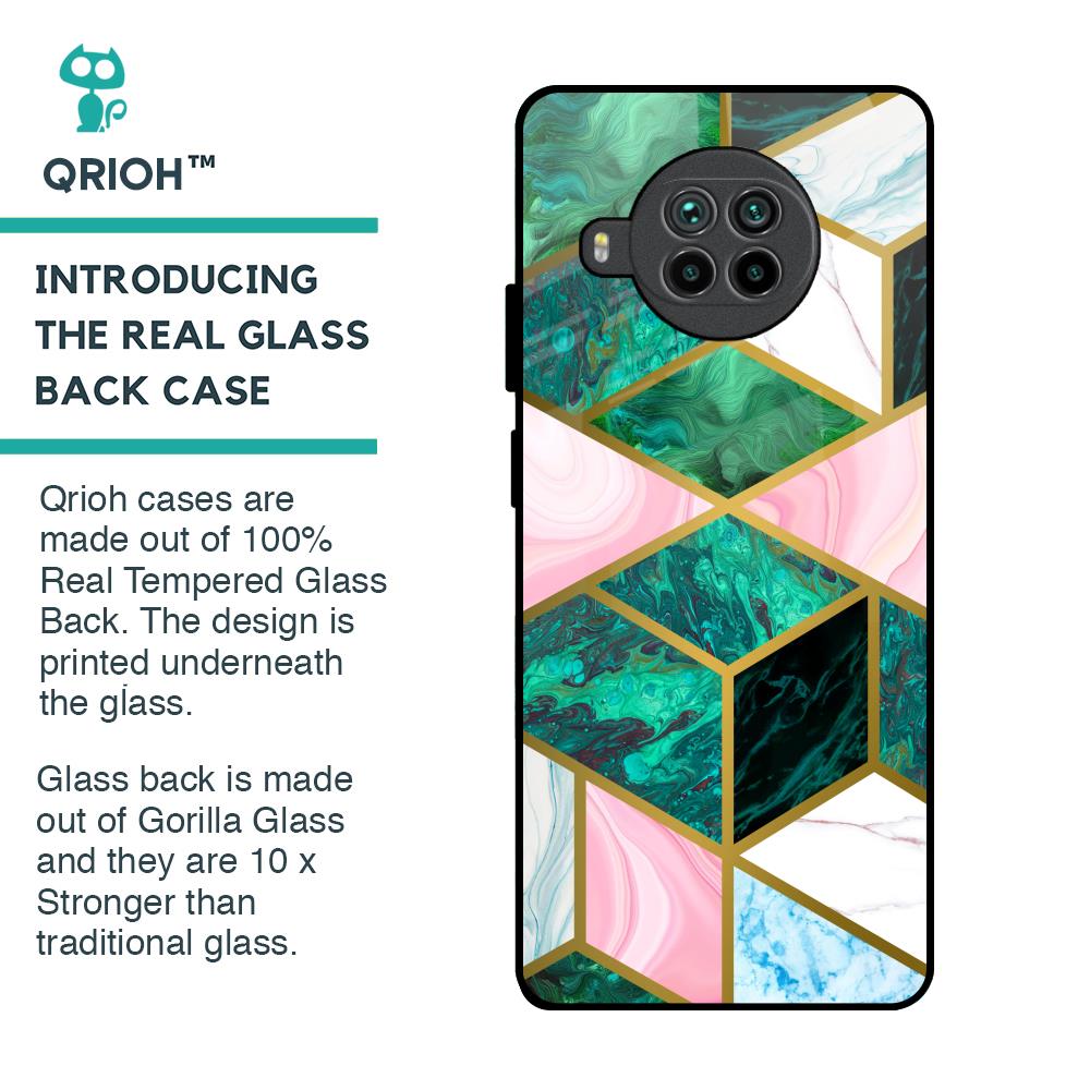 Seamless Green Marble Glass Case for Mi 10i 5G