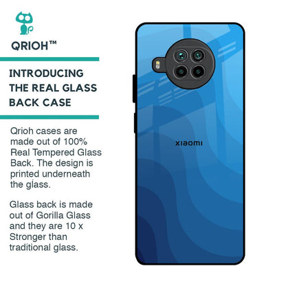 Blue Wave Abstract Glass Case for Mi 10i 5G