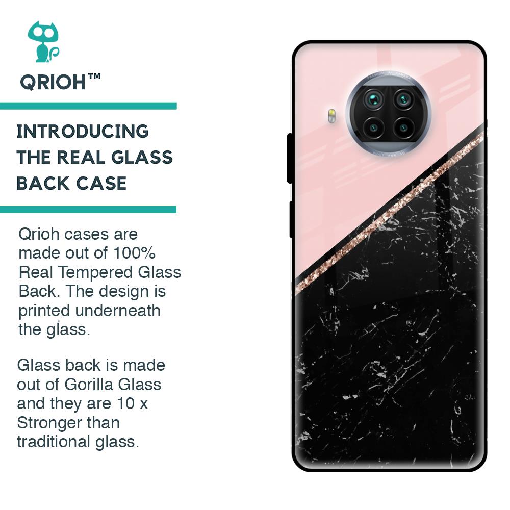 Marble Texture Pink Glass Case For Mi 10i 5G