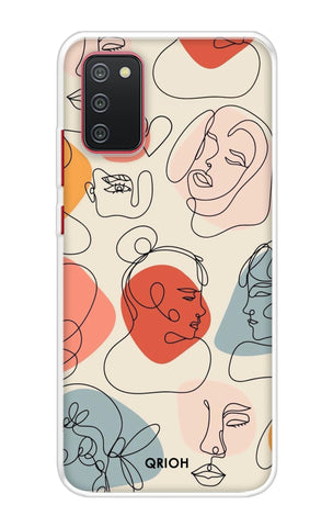 Abstract Faces Samsung Galaxy M02s Back Cover