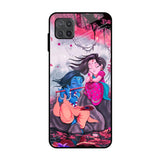 Radha Krishna Art Samsung Galaxy M12 Glass Back Cover Online