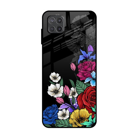 Rose Flower Bunch Art Samsung Galaxy M12 Glass Back Cover Online