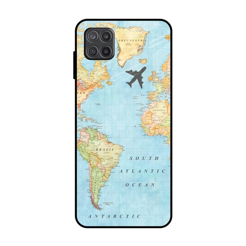 Travel Map Samsung Galaxy M12 Glass Back Cover Online