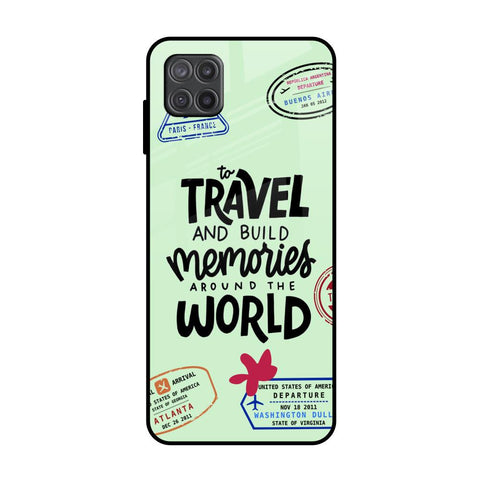 Travel Stamps Samsung Galaxy M12 Glass Back Cover Online