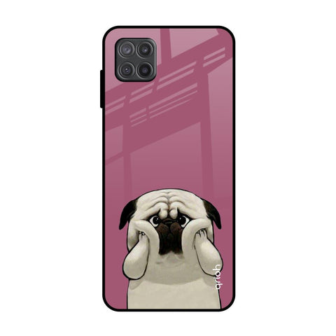 Funny Pug Face Samsung Galaxy M12 Glass Back Cover Online