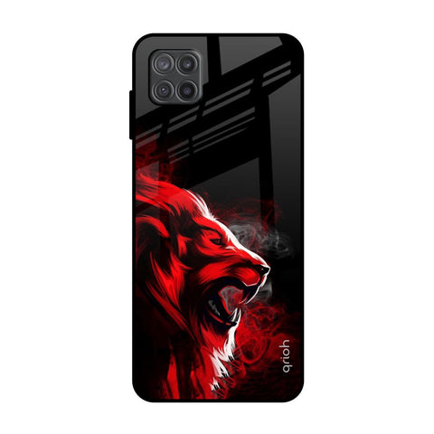 Red Angry Lion Samsung Galaxy M12 Glass Back Cover Online