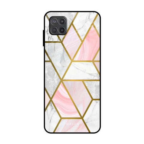 Geometrical Marble Samsung Galaxy M12 Glass Back Cover Online