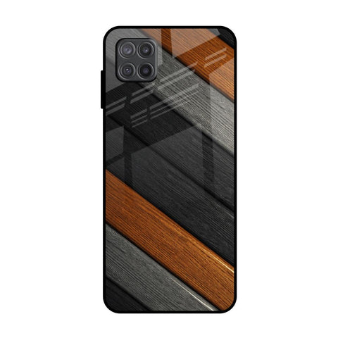 Tri Color Wood Samsung Galaxy M12 Glass Back Cover Online