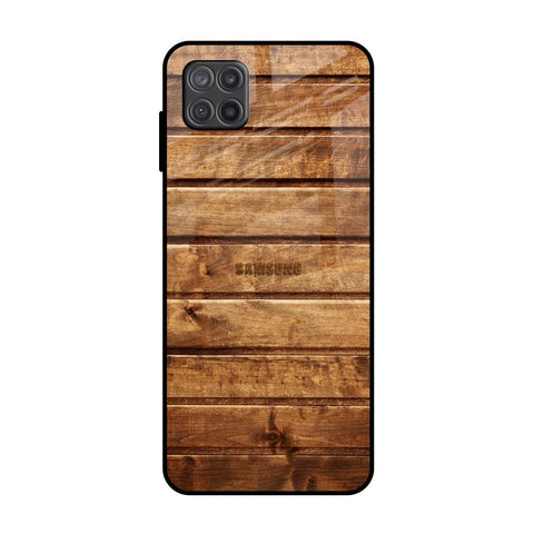 Wooden Planks Samsung Galaxy M12 Glass Back Cover Online