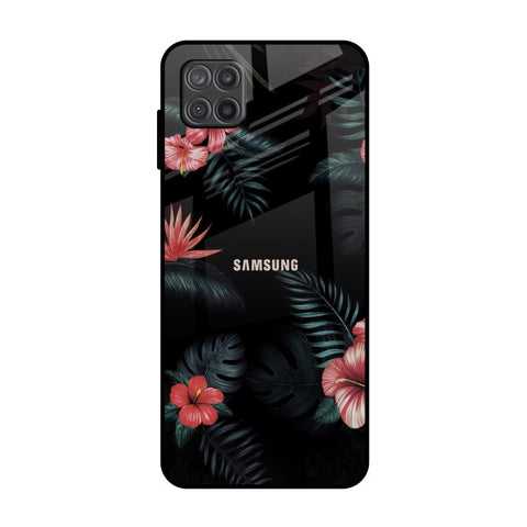 Tropical Art Flower Samsung Galaxy M12 Glass Back Cover Online