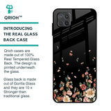 Floating Floral Print Glass Case for Samsung Galaxy M12