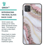 Pink & Gold Gllitter Marble Glass Case for Samsung Galaxy M12