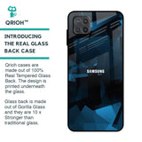 Polygonal Blue Box Glass Case For Samsung Galaxy M12