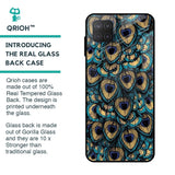 Peacock Feathers Glass case for Samsung Galaxy M12