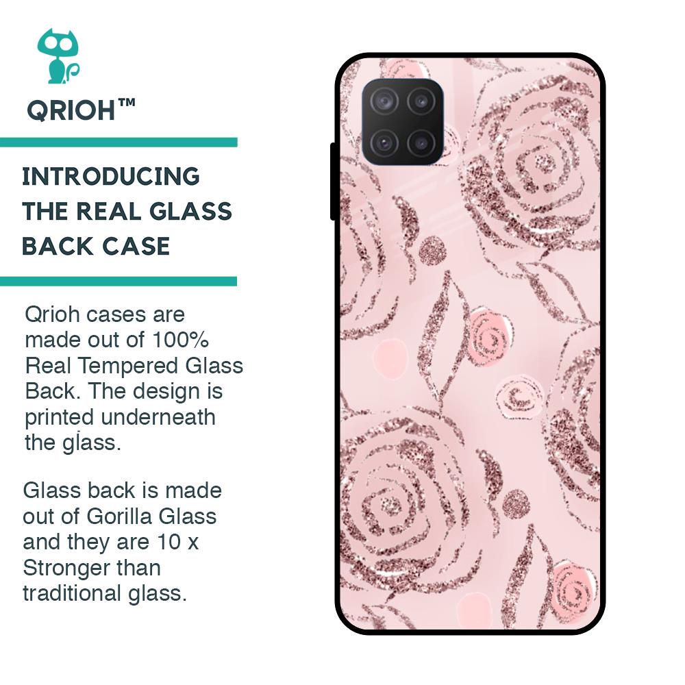 Shimmer Roses Glass case for Samsung Galaxy M12
