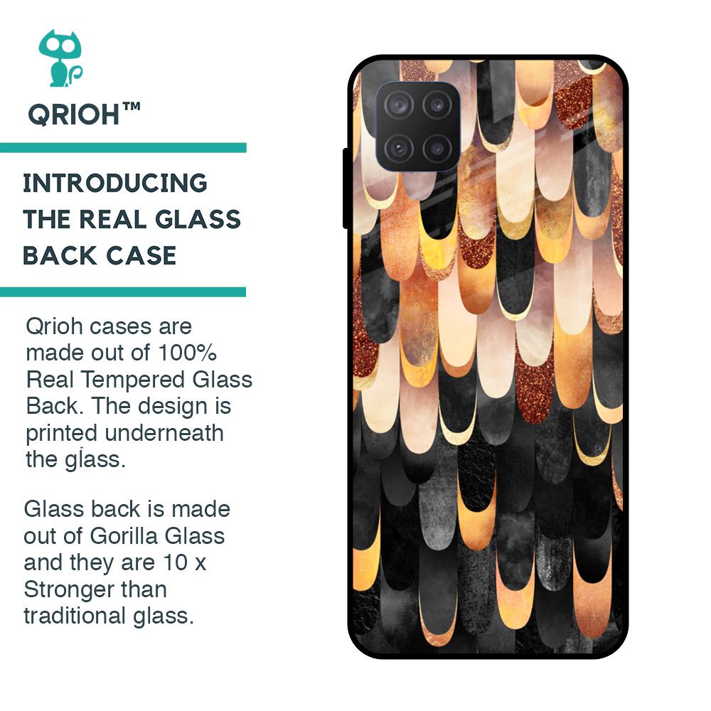 Bronze Abstract Glass Case for Samsung Galaxy M12