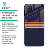 Tricolor Stripes Glass Case For Samsung Galaxy M12