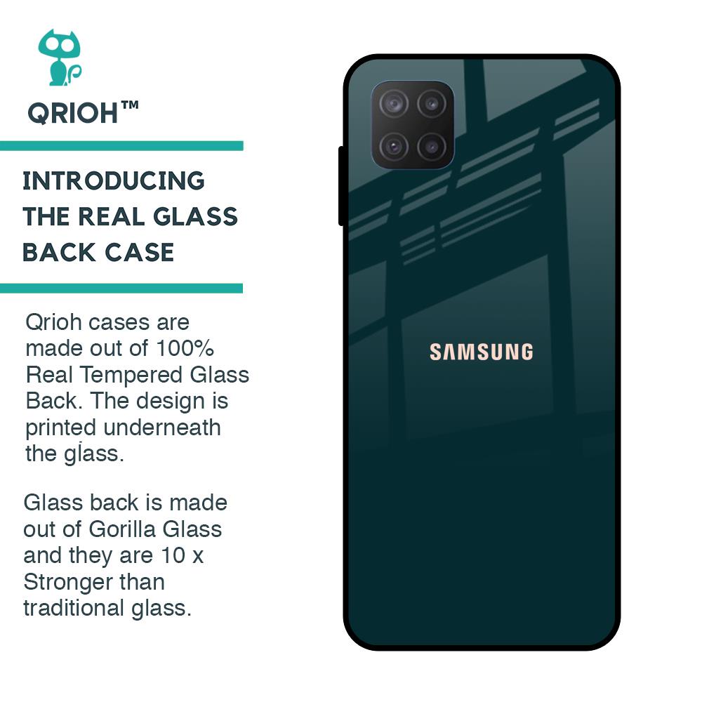 Hunter Green Glass Case For Samsung Galaxy M12