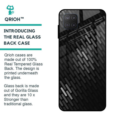 Dark Abstract Pattern Glass Case For Samsung Galaxy M12