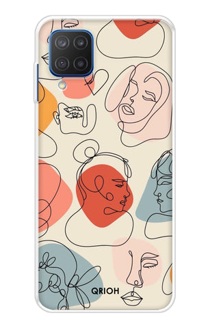 Abstract Faces Samsung Galaxy M12 Back Cover