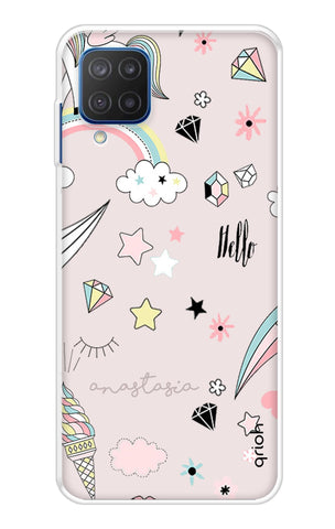 Unicorn Doodle Samsung Galaxy M12 Back Cover