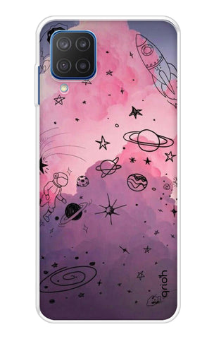 Space Doodles Art Samsung Galaxy M12 Back Cover