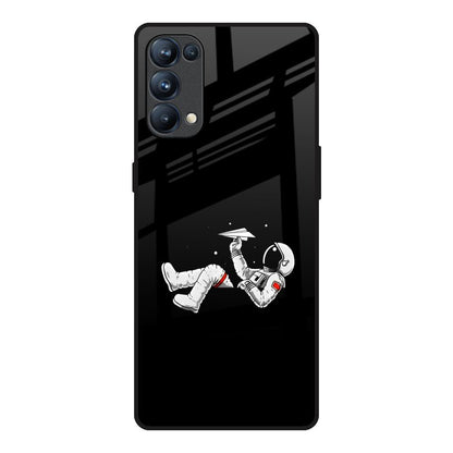 Space Traveller Oppo Reno5 Pro Glass Back Cover Online