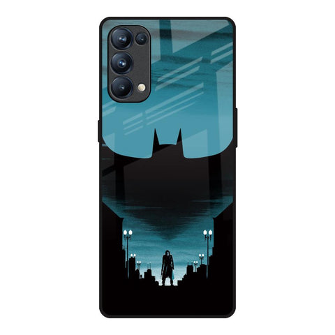 Cyan Bat Oppo Reno5 Pro Glass Back Cover Online