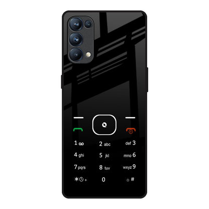 Classic Keypad Pattern Oppo Reno5 Pro Glass Back Cover Online