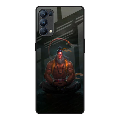 Lord Hanuman Animated Oppo Reno5 Pro Glass Back Cover Online