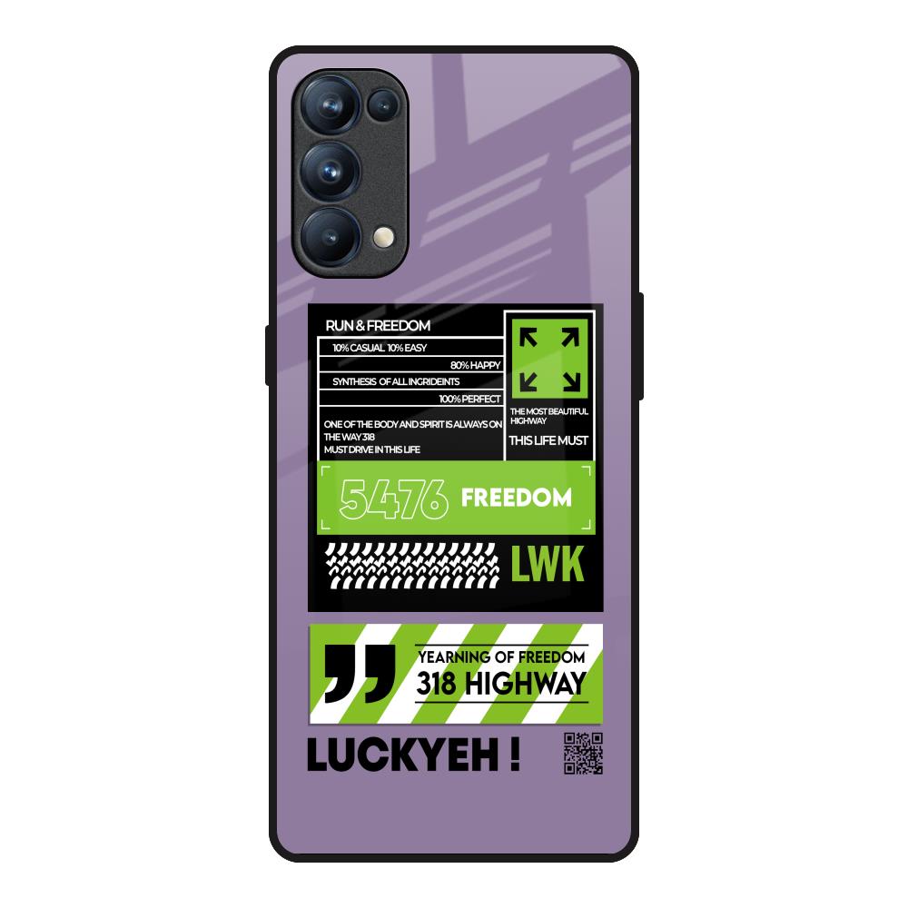 Run & Freedom Oppo Reno5 Pro Glass Back Cover Online