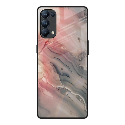 Pink And Grey Marble Oppo Reno5 Pro Glass Back Cover Online
