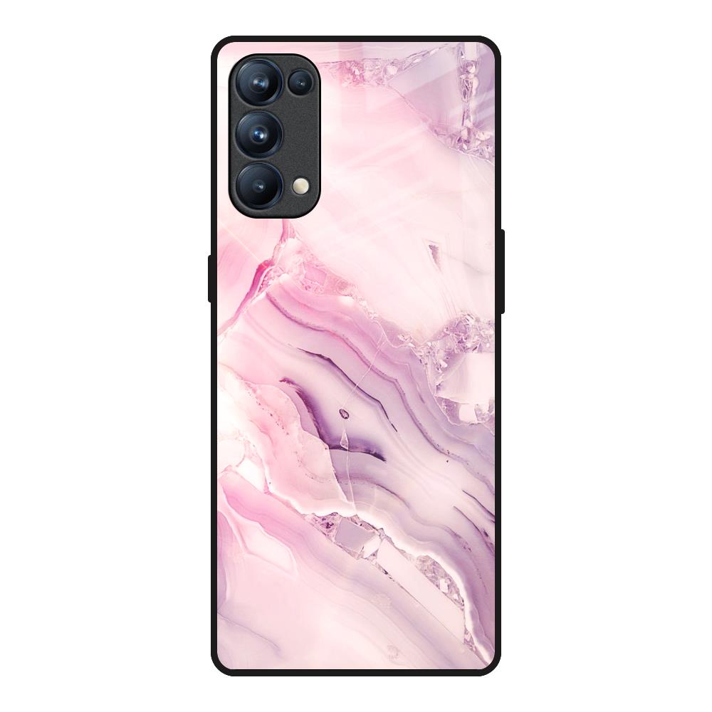 Diamond Pink Gradient Oppo Reno5 Pro Glass Back Cover Online