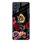 Floral Decorative Oppo Reno5 Pro Glass Back Cover Online