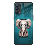 Adorable Baby Elephant Oppo Reno5 Pro Glass Back Cover Online