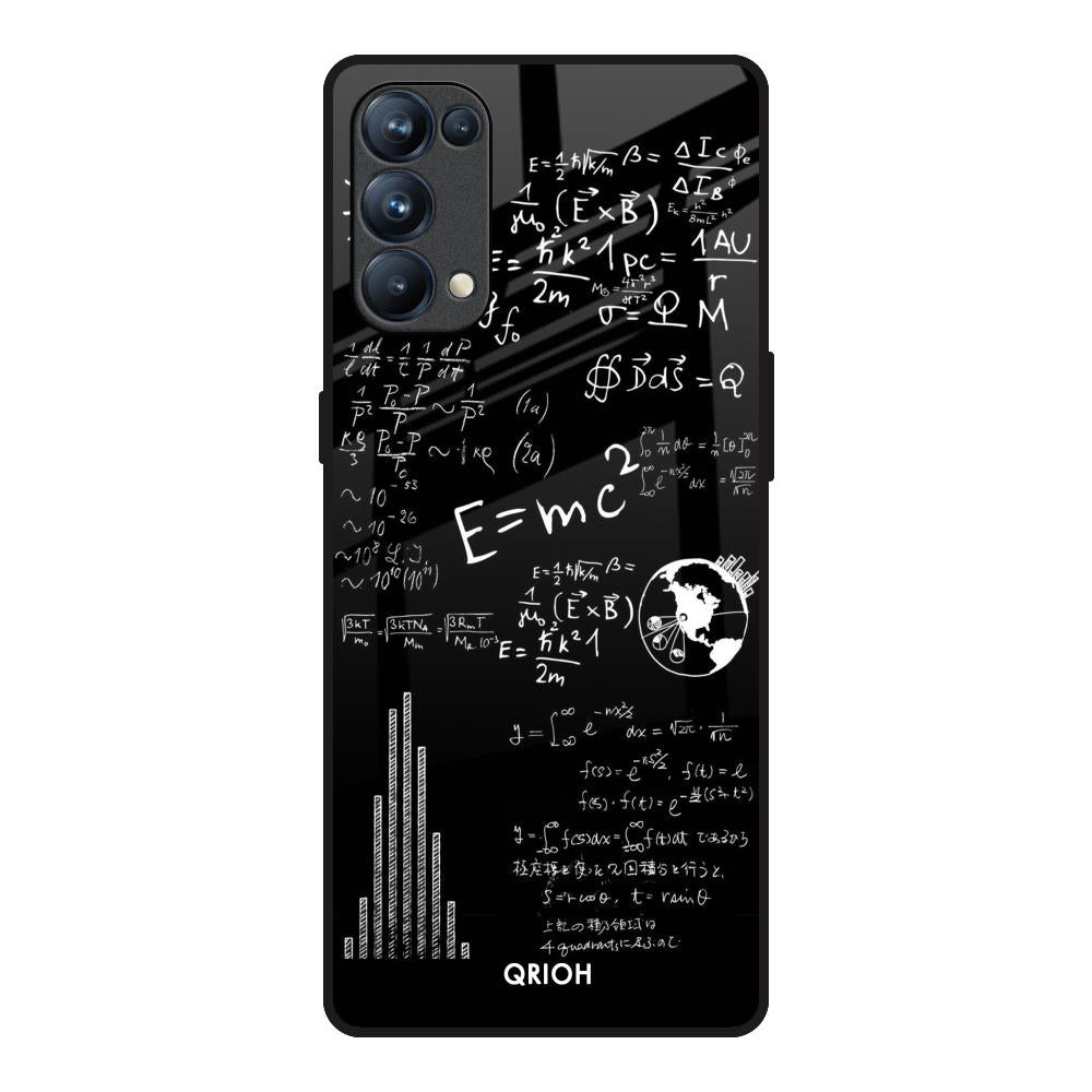 Funny Math Oppo Reno5 Pro Glass Back Cover Online
