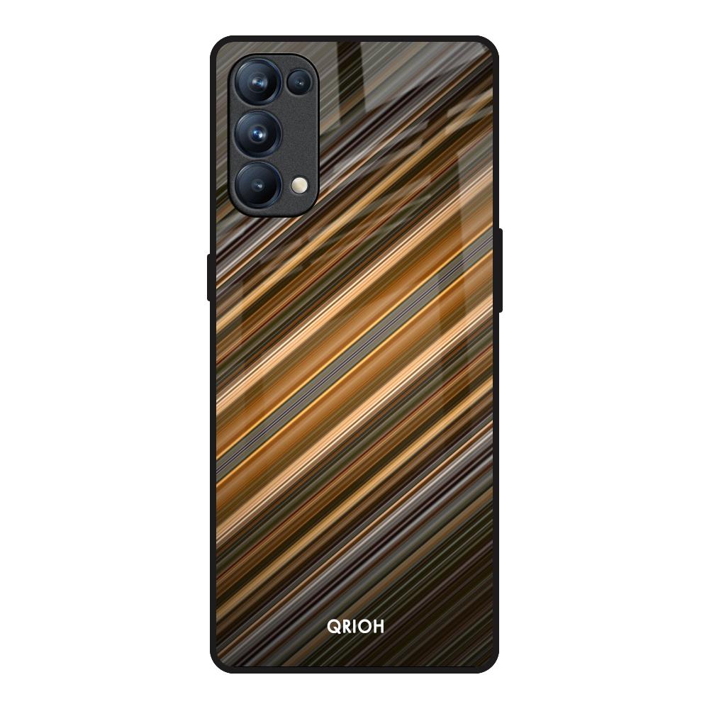 Diagonal Slash Pattern Oppo Reno5 Pro Glass Back Cover Online