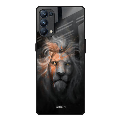 Devil Lion Oppo Reno5 Pro Glass Back Cover Online