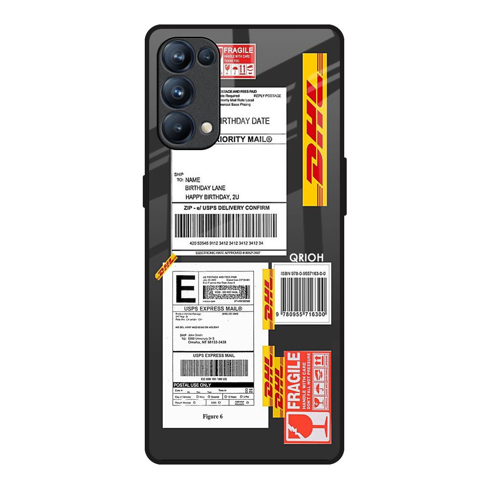 Cool Barcode Label Oppo Reno5 Pro Glass Back Cover Online