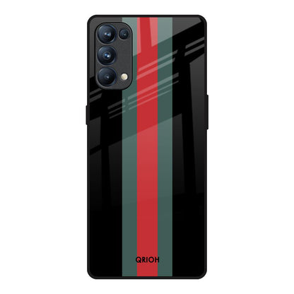 Vertical Stripes Oppo Reno5 Pro Glass Back Cover Online