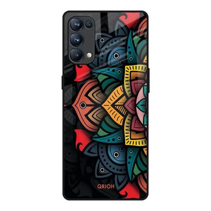Retro Gorgeous Flower Oppo Reno5 Pro Glass Back Cover Online