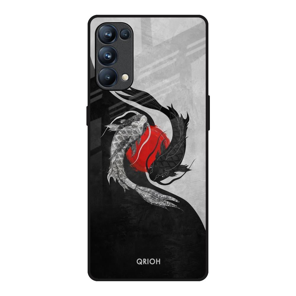 Japanese Art Oppo Reno5 Pro Glass Back Cover Online