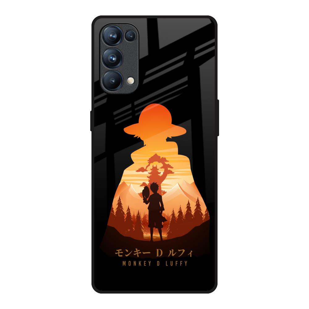 Luffy One Piece Oppo Reno5 Pro Glass Back Cover Online