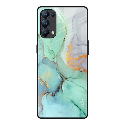 Green Marble Oppo Reno5 Pro Glass Back Cover Online